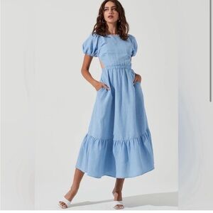 Astr Light Blue Maxi Dress